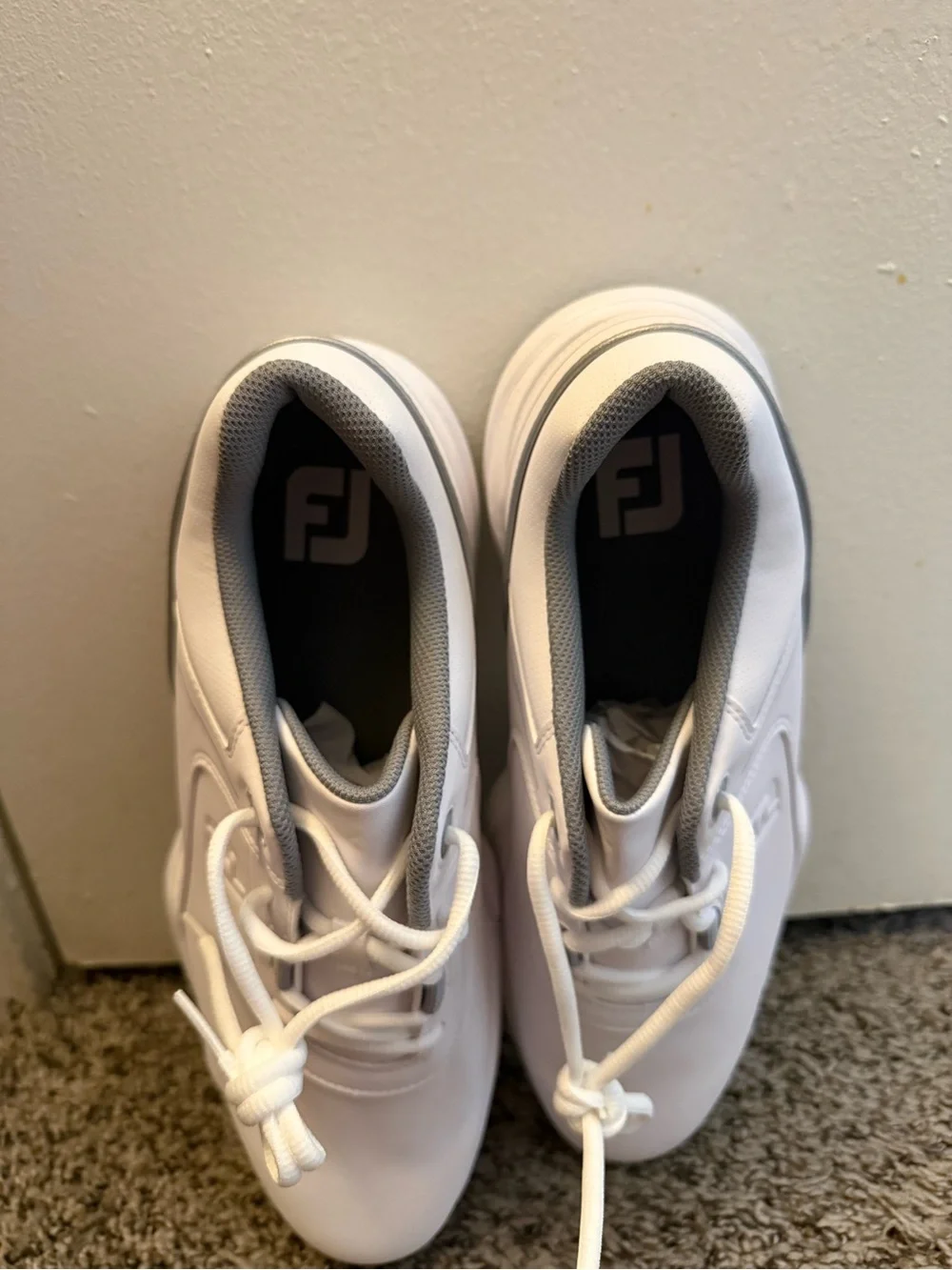 NEW FootJoy White SportLT Men’s Golf Shoes- Size 12